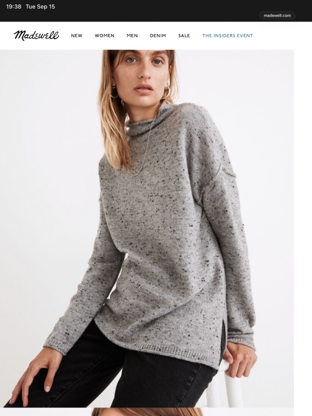 Madewell Donegal Whitworth Mock Neck Sweater